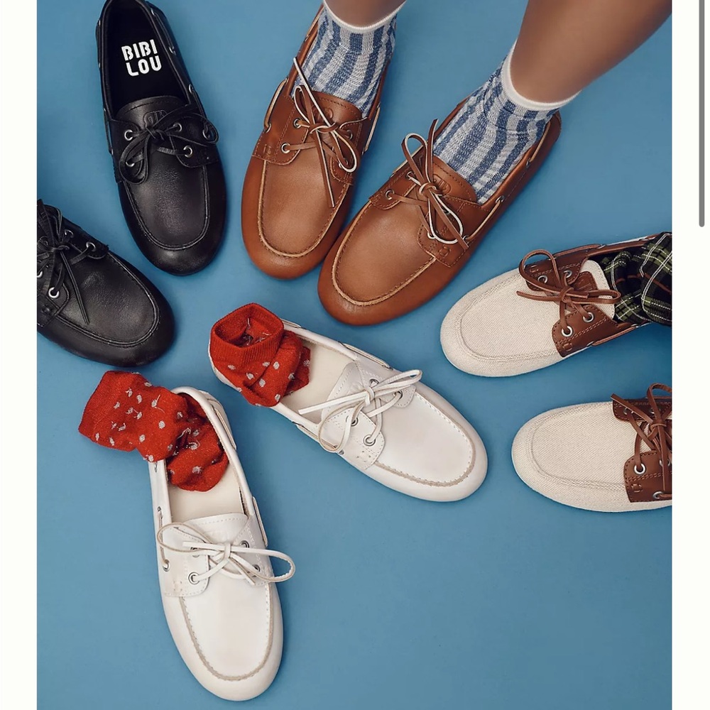 White Bibi Lou boat shoe